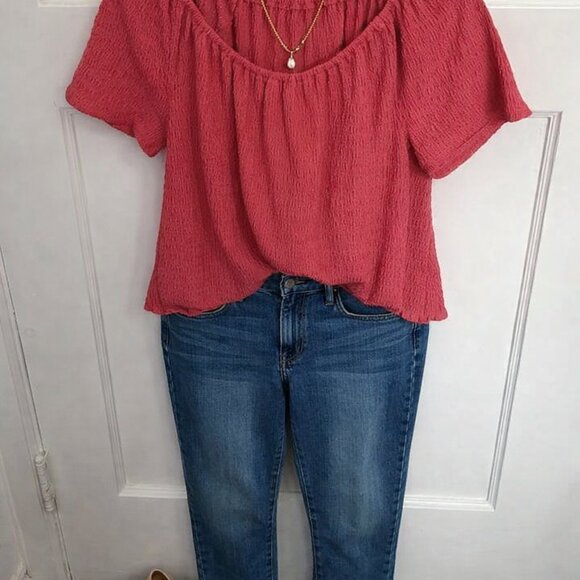 Lane Bryant Short Sleeve Top Fuchsia Size 18/20 - Picture 2 of 5